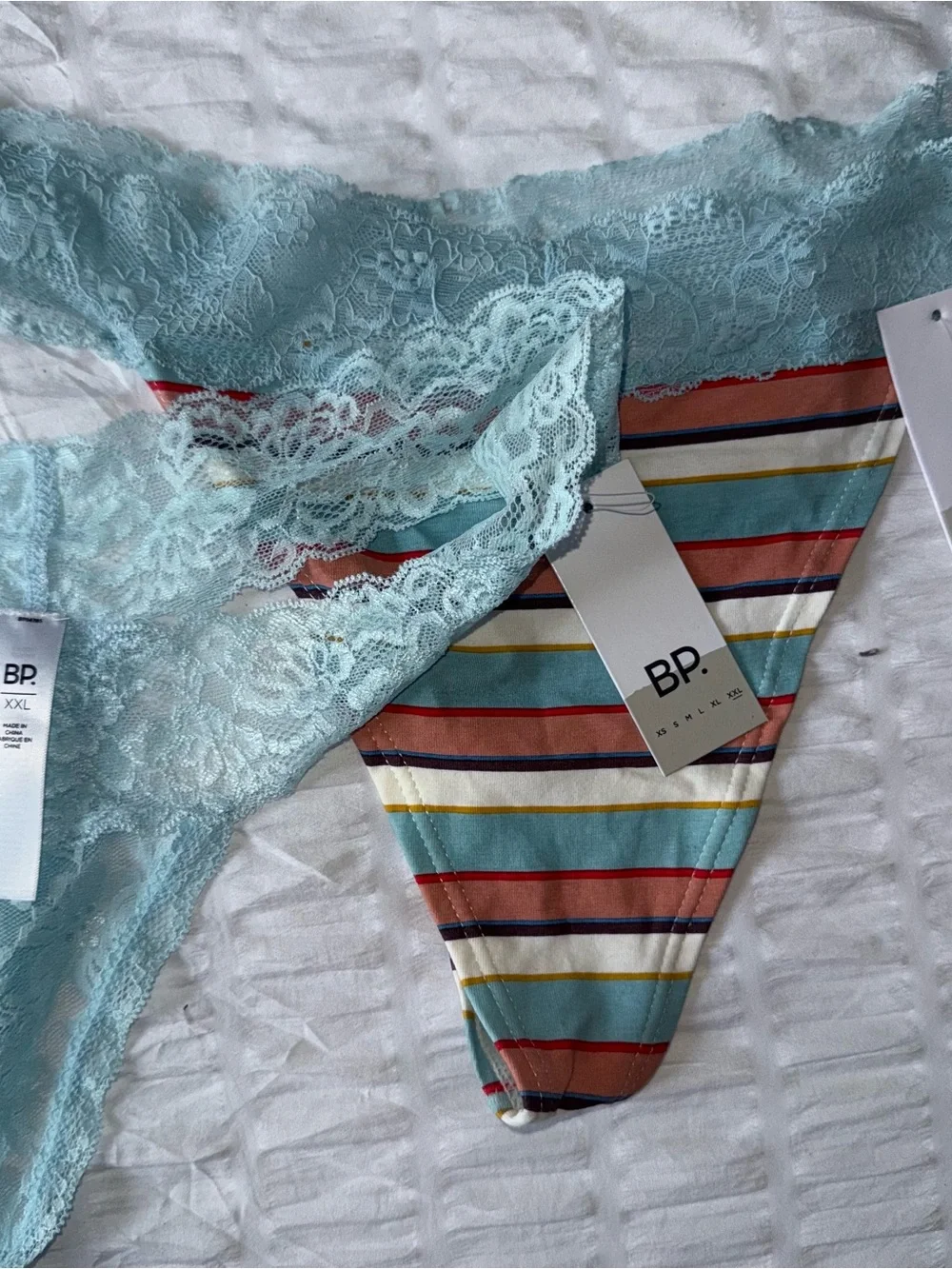 Bp Panties 2 Pair Size XXL Lace Thongs NWT